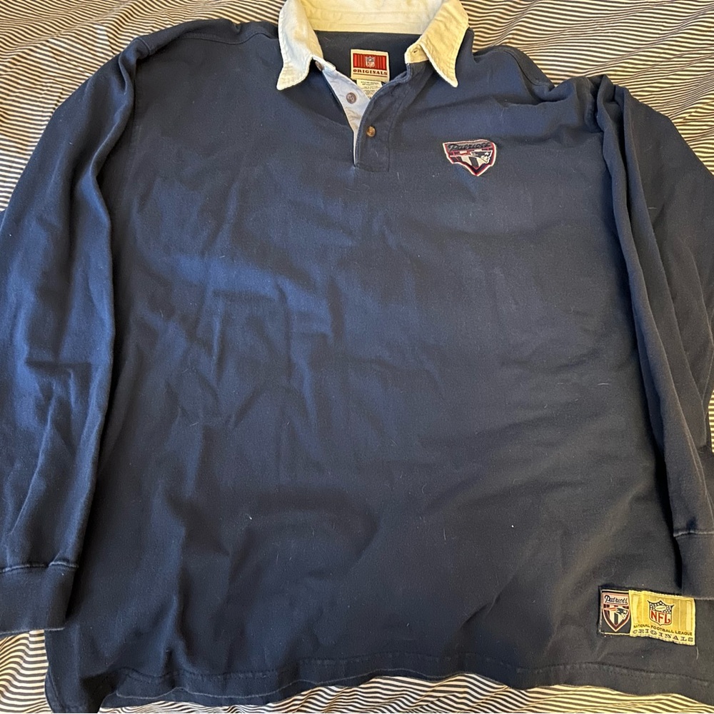 Vintage NFL Originals New England Patriots Rugby Shirt - Size “Men’s” XL